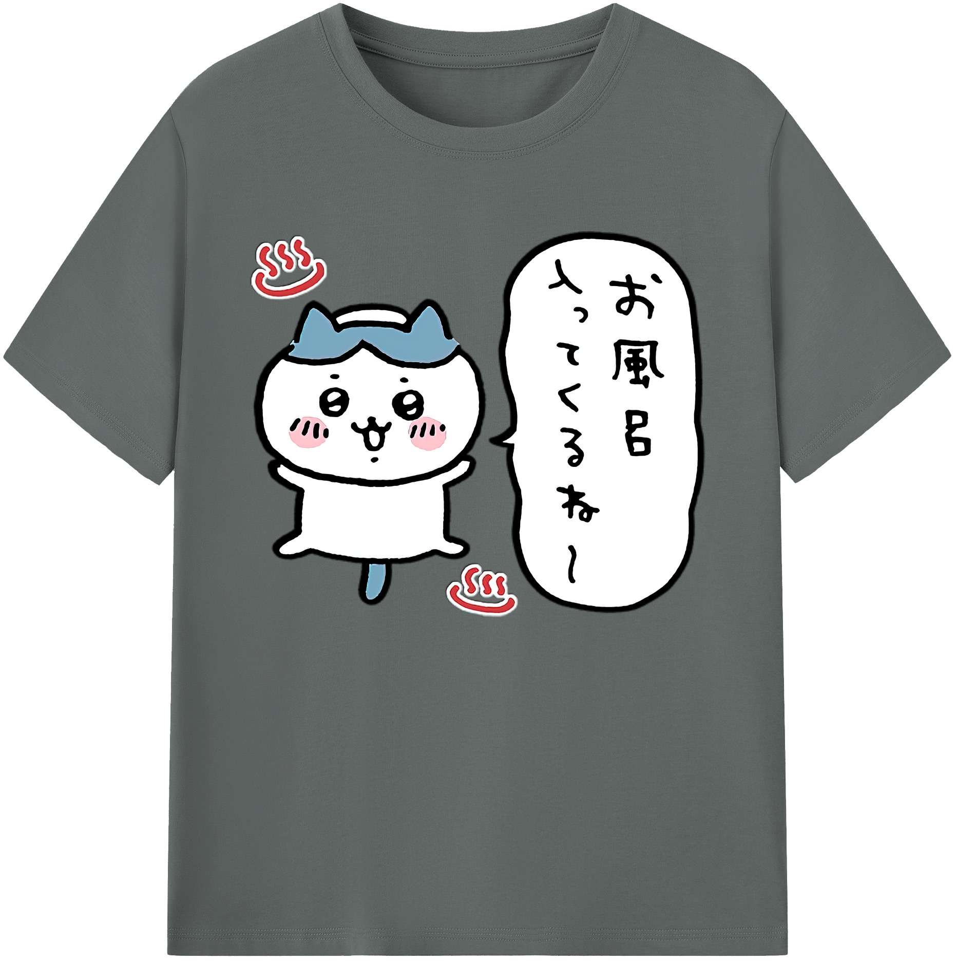 （画像用） ちいかわ ハチワレ Chii-kawa hachiware 綿100％ メンズ半袖Tシャツ｜肌触りやわらか＆通気性
